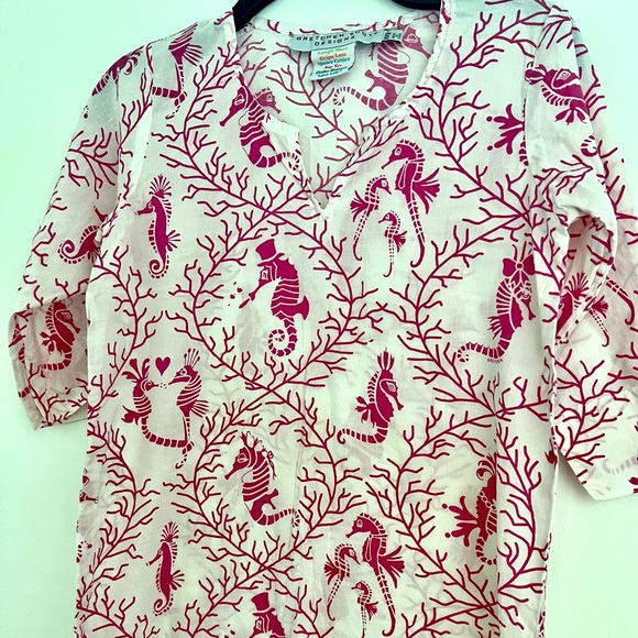 Gretchen Scott Designs Girls Cotton Tunic Dress 10/12 - Picture 1 of 6